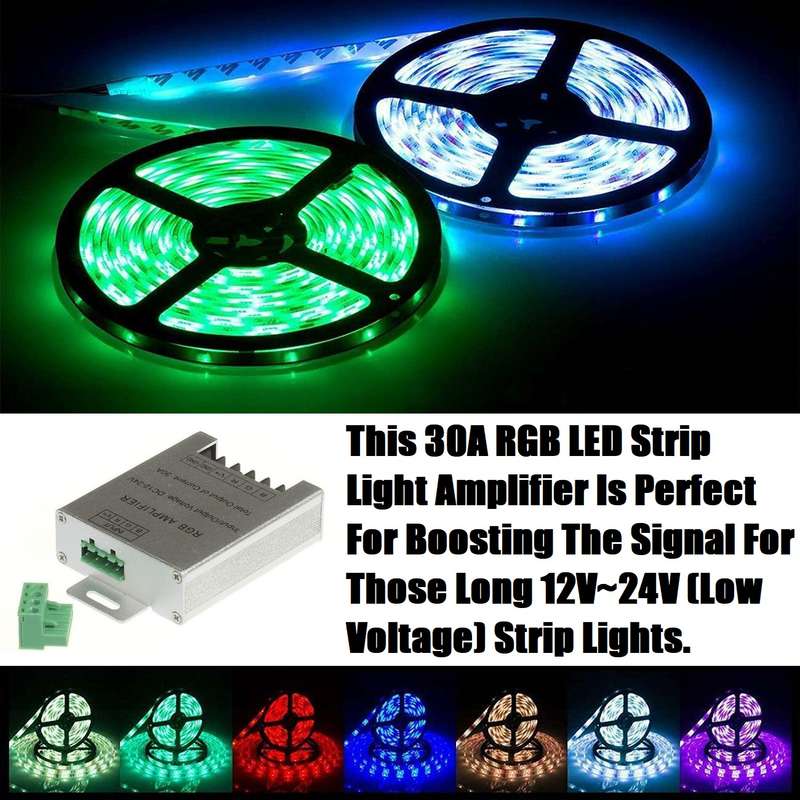 30A 12V~24V MultiColour RGB LED Strip Light Amplifier Aluminium Signal Booster. Collections Allowed.
