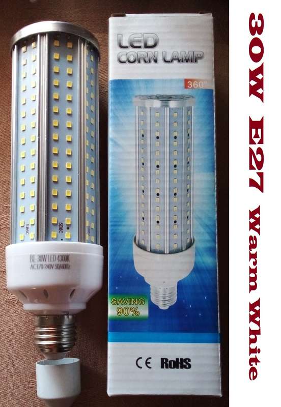 30W LED Corn Light Bulbs In Warm White AC85~265V E27 Energy Saver. Priced To Go. Collections Allowed