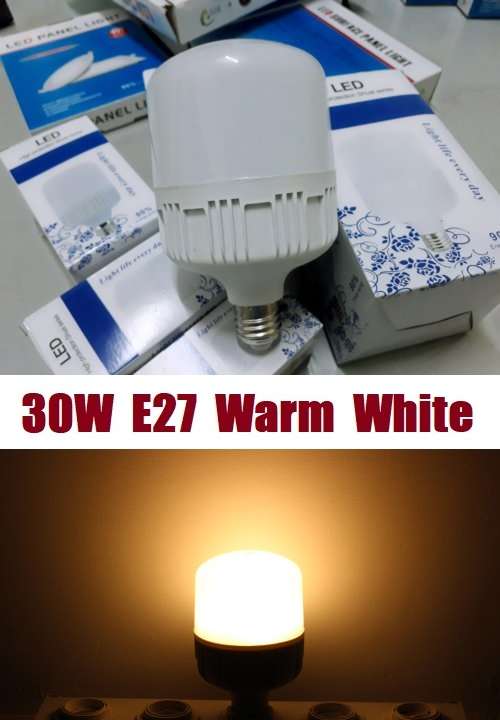 Clearance Special On Warm White 30W LED E27 Light Bulb, Lamp, Globe AC170~240V. Collections Allowed.