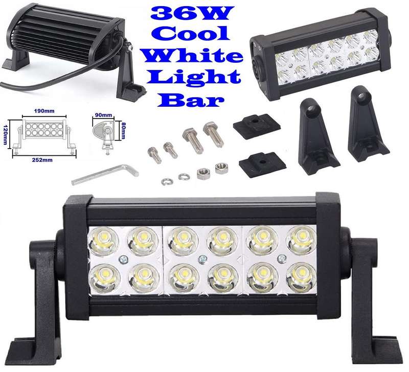 Double Row 36W LED 3D Lens Light Bar with Spot Beam 10V~32V DC. Special Offer. Collections Allowed.