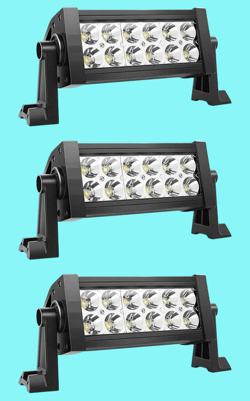3 Units Of Double Row 36W LED Light Bars with 3D Lens Spot Beam 10V~32V DC. Collections Are Allowed.