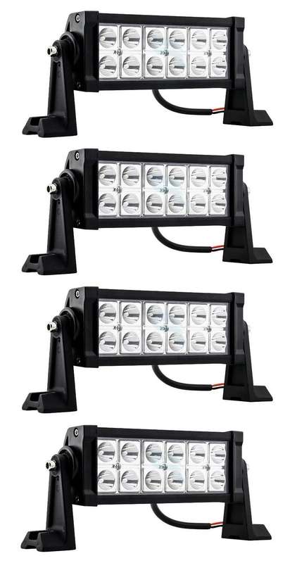 4 Units Of Double Row 36W LED Light Bars with 3D Lens Spot Beam 10V~32V DC. Collections Are Allowed.