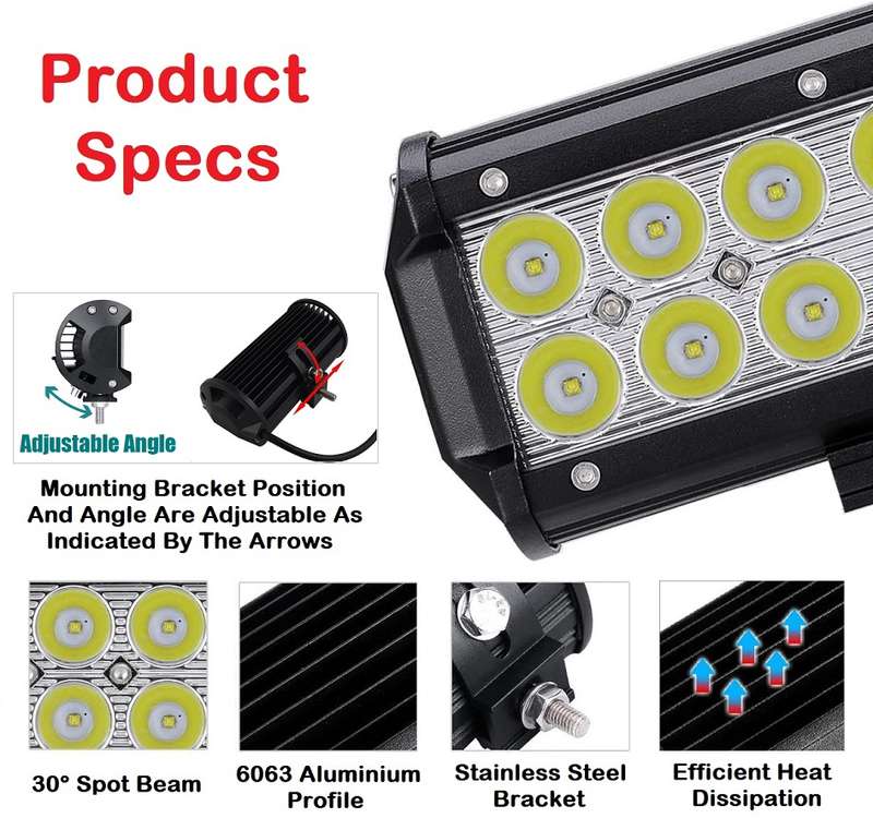 36W LED Light Bar Spot Beam Double Row 10V~32V DC. Special Offer. Collections Are Allowed.