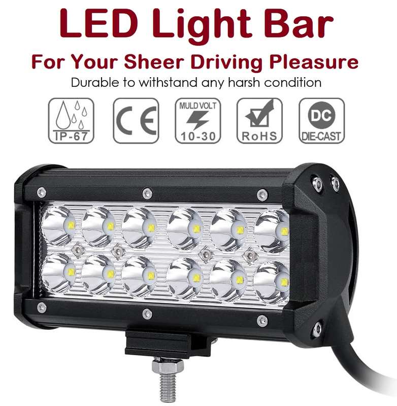 36W LED Light Bar Spot Beam Double Row 10V~32V DC. Special Offer. Collections Are Allowed.