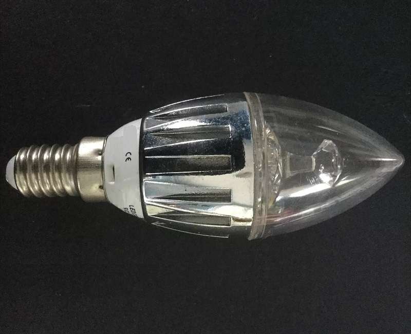 LED Light Bulbs: Candle Design 3W AC185~265V Cool White, Aluminium Heat Sink. Collections Allowed.