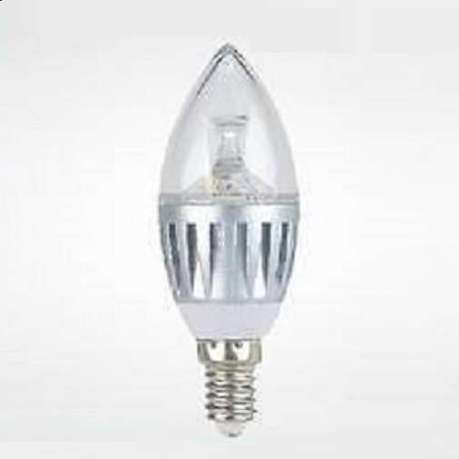 LED Light Bulbs: Candle Design 3W AC185~265V Cool White, Aluminium Heat Sink. Collections Allowed.