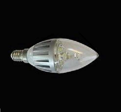 LED Light Bulbs: Candle Design 3W AC185~265V Cool White, Aluminium Heat Sink. Collections Allowed.