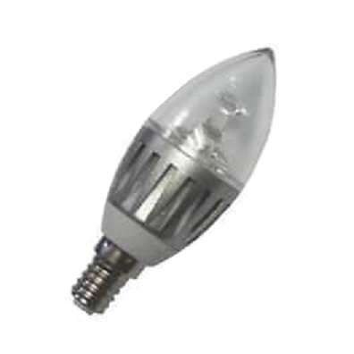 LED Light Bulbs: Candle Design 3W AC185~265V Cool White, Aluminium Heat Sink. Collections Allowed.