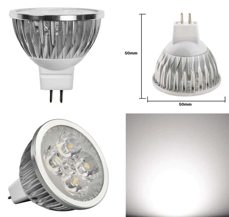 MR16 LED Downlight / Spotlight Bulbs 5W 12V Non-Dimmable, Aluminium Heat Sink. Collections Allowed.