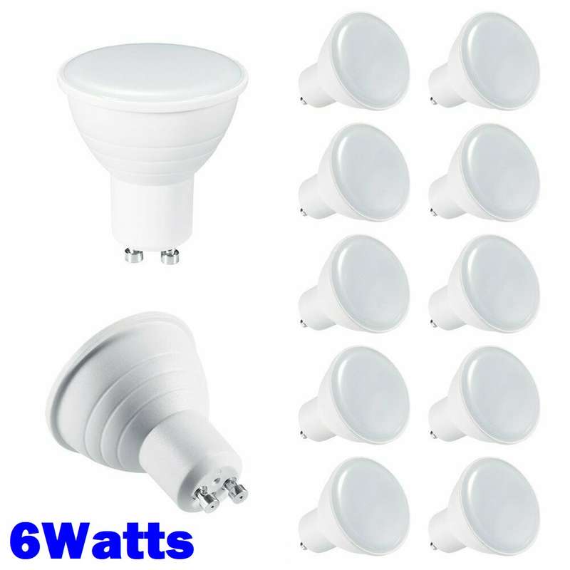 Super Cool White Dimmable 6W GU10 COB LED Light Bulbs AC185~265V LED Downlights. Collections Allowed