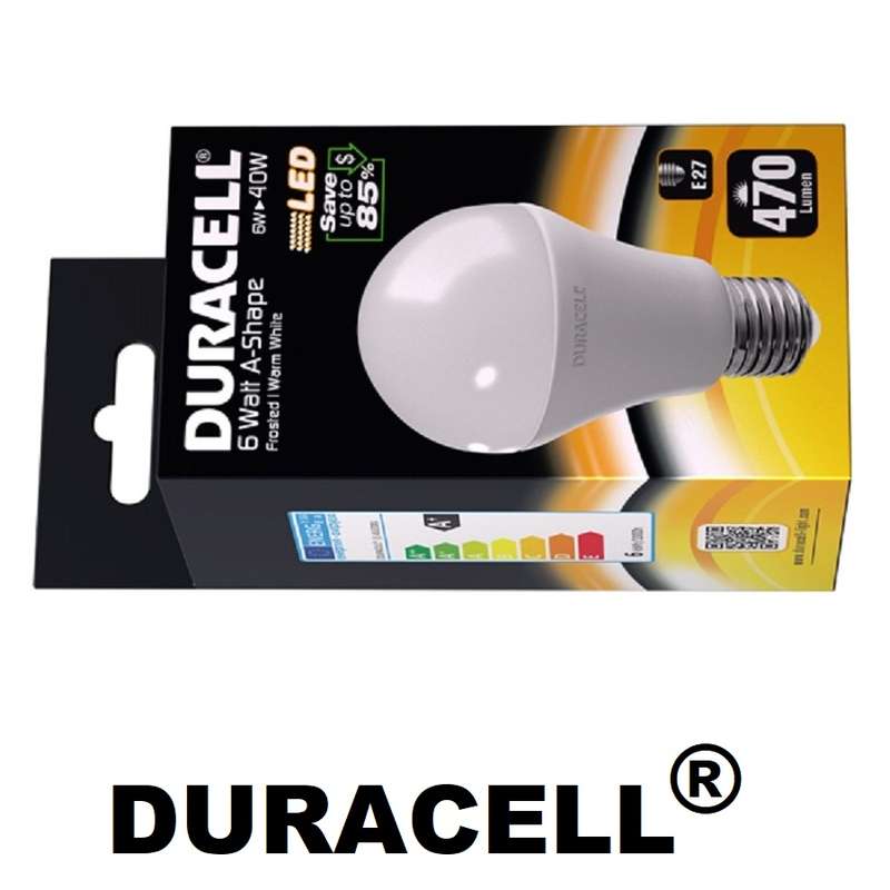 Special Offer On Original 6W AC220~240V DURACELL E27 Warm White LED Light Bulbs. Collections Allowed