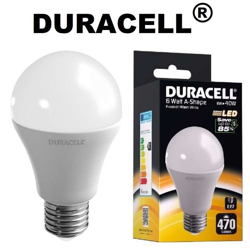 Special Offer On Original 6W AC220~240V DURACELL E27 Warm White LED Light Bulbs. Collections Allowed