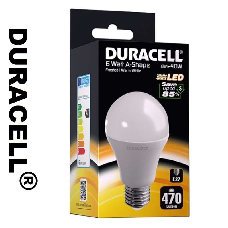 Special Offer On Original 6W AC220~240V DURACELL E27 Warm White LED Light Bulbs. Collections Allowed