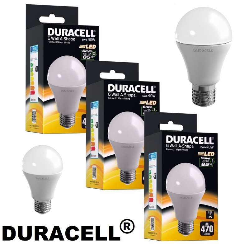 Special Offer On Original 6W AC220~240V DURACELL E27 Warm White LED Light Bulbs. Collections Allowed