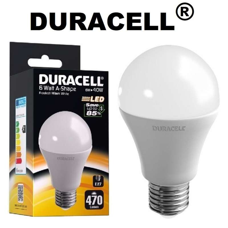 Special Offer On Original 6W AC220~240V DURACELL E27 Warm White LED Light Bulbs. Collections Allowed