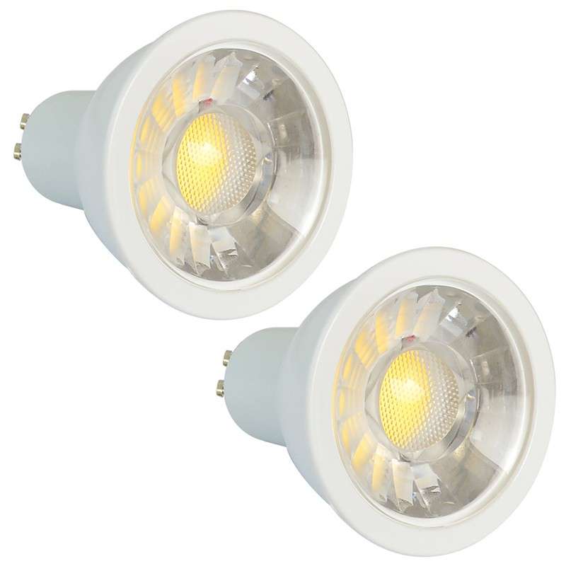 Super Cool White Dimmable 6W GU10 COB LED Light Bulbs AC185~265V LED Downlights. Collections Allowed