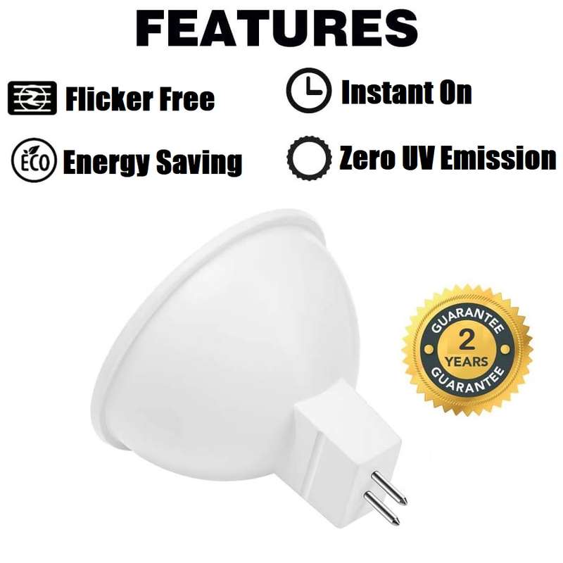 LED Light Bulbs: 8W MR16 12V SMD LED Downlights. Super Bright Wide Beam Angle. Collections Allowed.