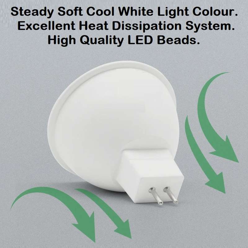 LED Light Bulbs: 8W MR16 12V SMD LED Downlights. Super Bright Wide Beam Angle. Collections Allowed.