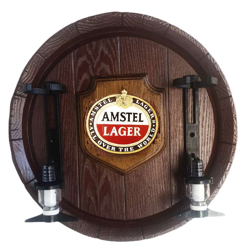 Amstel Premium Lager Large Barrel End Liquor Dispensers with 2 Sets of Optics. Collections Allowed.