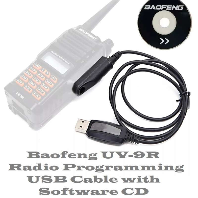 USB Programming Cable plus CD For Two-Way Walkie Talkie Radios / Transceivers. Collections Allowed.