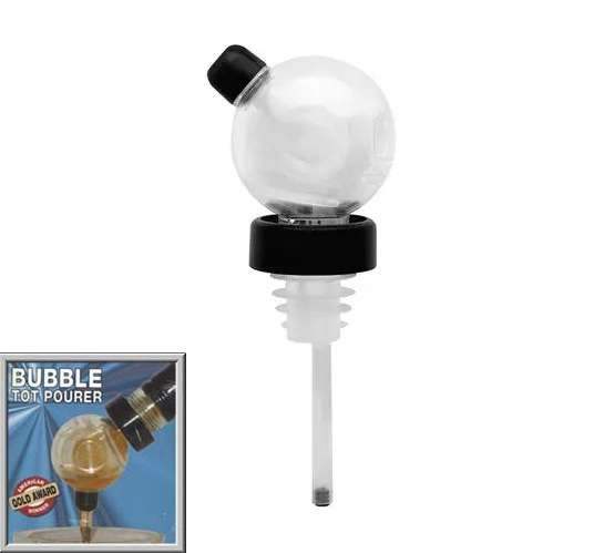 Kwik Shot 25ml Bubble Tot Shot Pourer Clear Colour (Transparent, See Through). Collections Allowed.