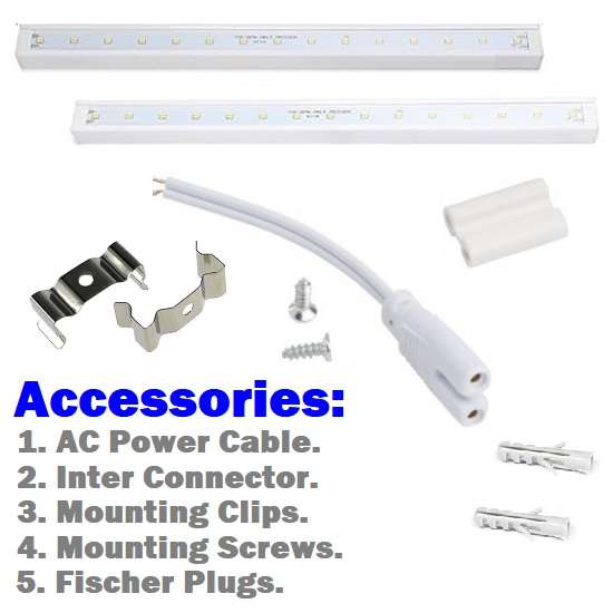 Soft Warm White LED Square Tube Lights 300mm 30cm 220V. Comes with Accessories. Collections Allowed.