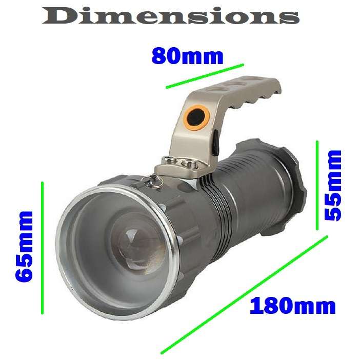 Rechargeable CREE LED High Performance Searchlight Emergency Torch. Collections Are Allowed.