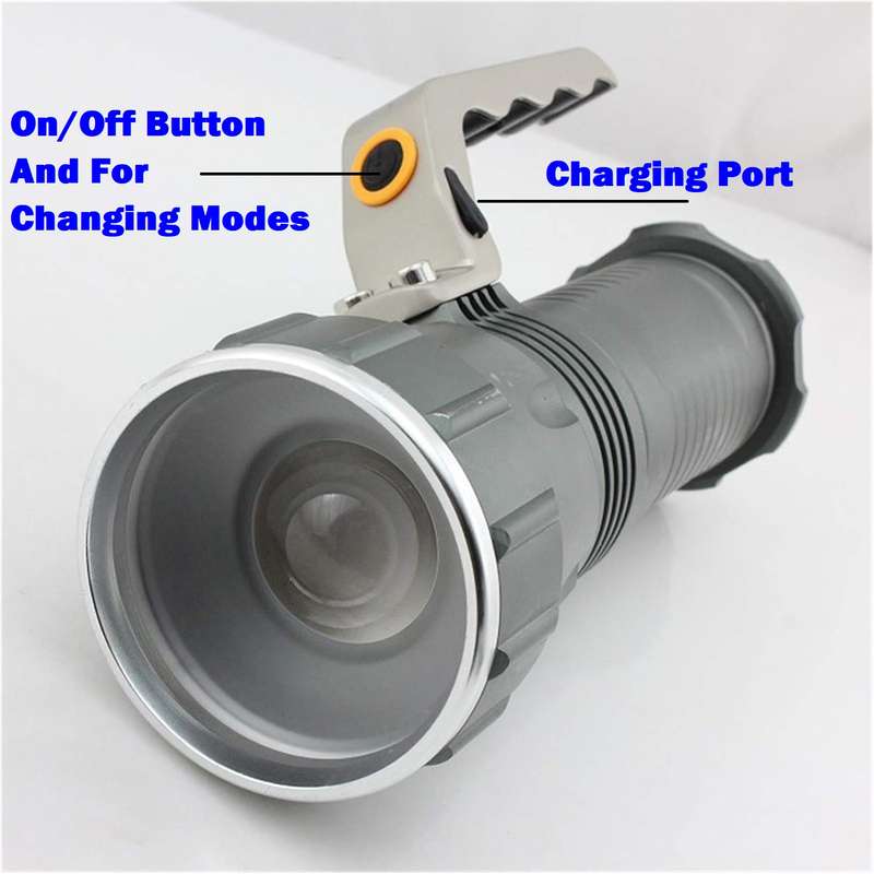 Rechargeable CREE LED High Performance Searchlight Emergency Torch. Collections Are Allowed.