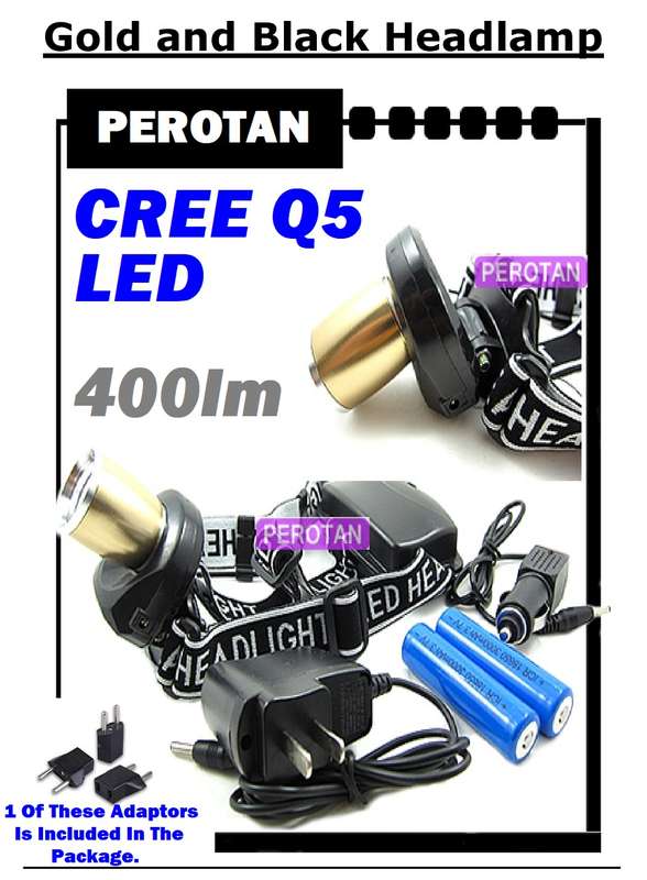 CREE Q5 LED High Performance Rechargeable Headlight Headlamp. Top Range Product. Collections Allowed