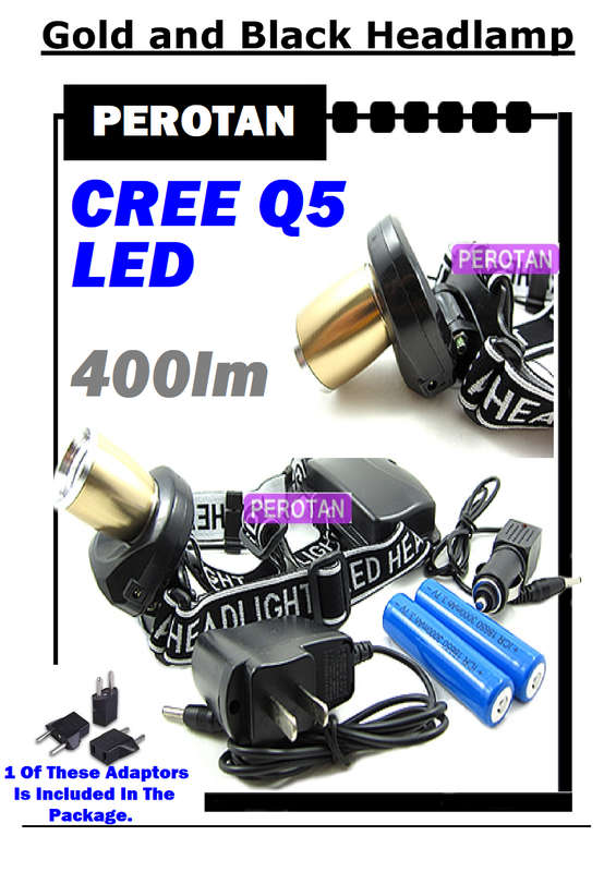 CREE Q5 LED High Performance Rechargeable Headlight Headlamp. Top Range Product. Collections Allowed