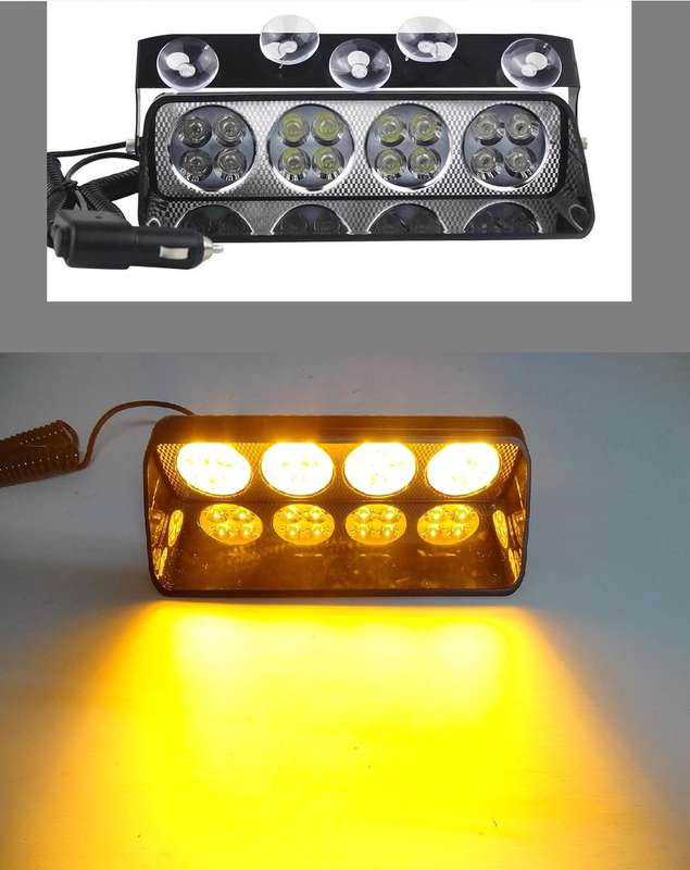 Vehicle Dashboard Windscreen Flash Strobe Orange Yellow Amber LED Dash Light Bar Collections Allowed