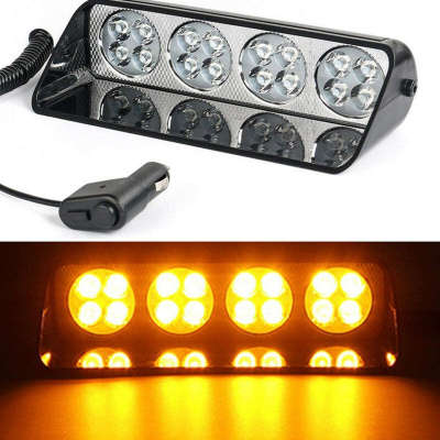 Vehicle Dashboard Windscreen Flash Strobe Orange Yellow Amber LED Dash Light Bar Collections Allowed