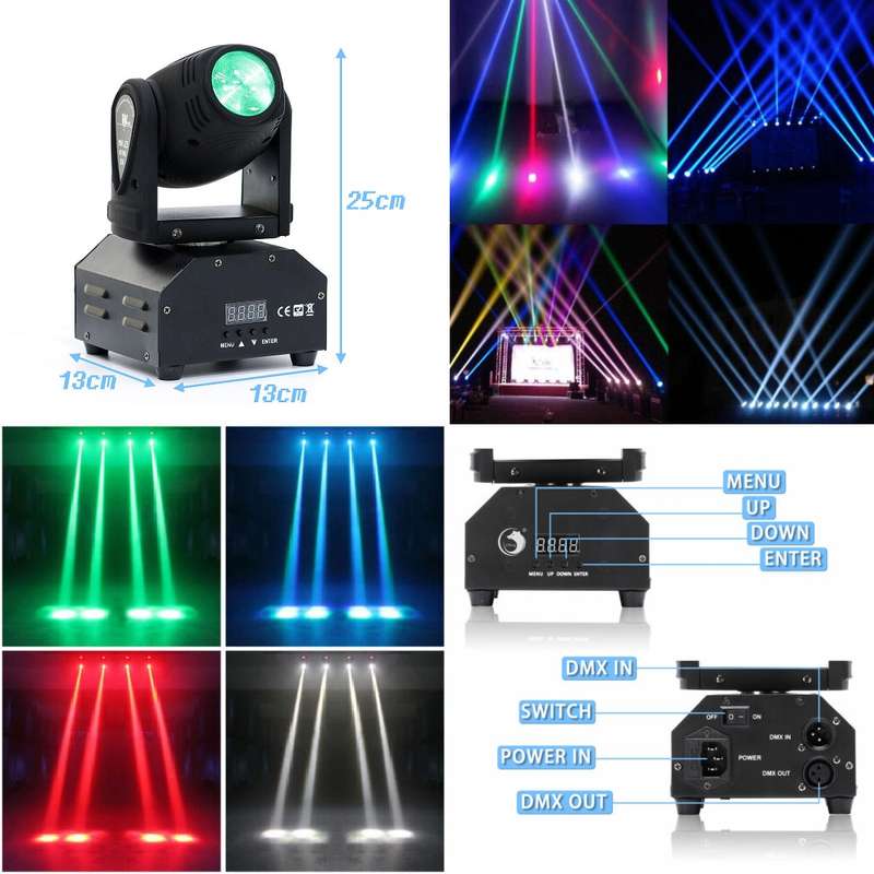 Professional Disco Moving Head Light DMX512 Stage Light, DJ Party Light. Collections Are Allowed.