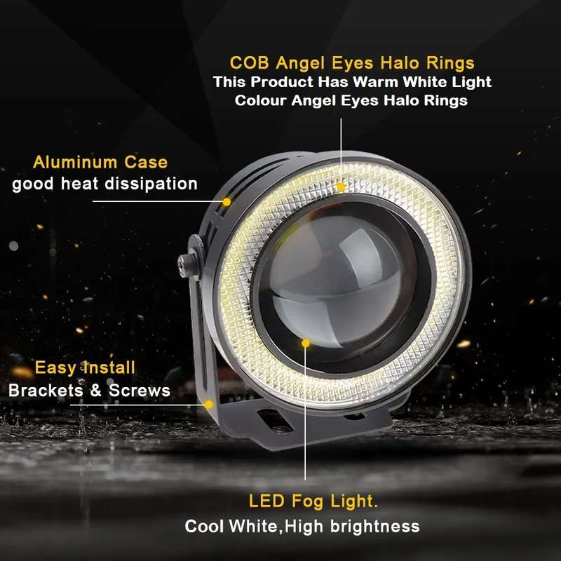 Fog Angel Eyes DayTime Running Lights Premium Quality COB LED Technology. Collections Are Allowed.
