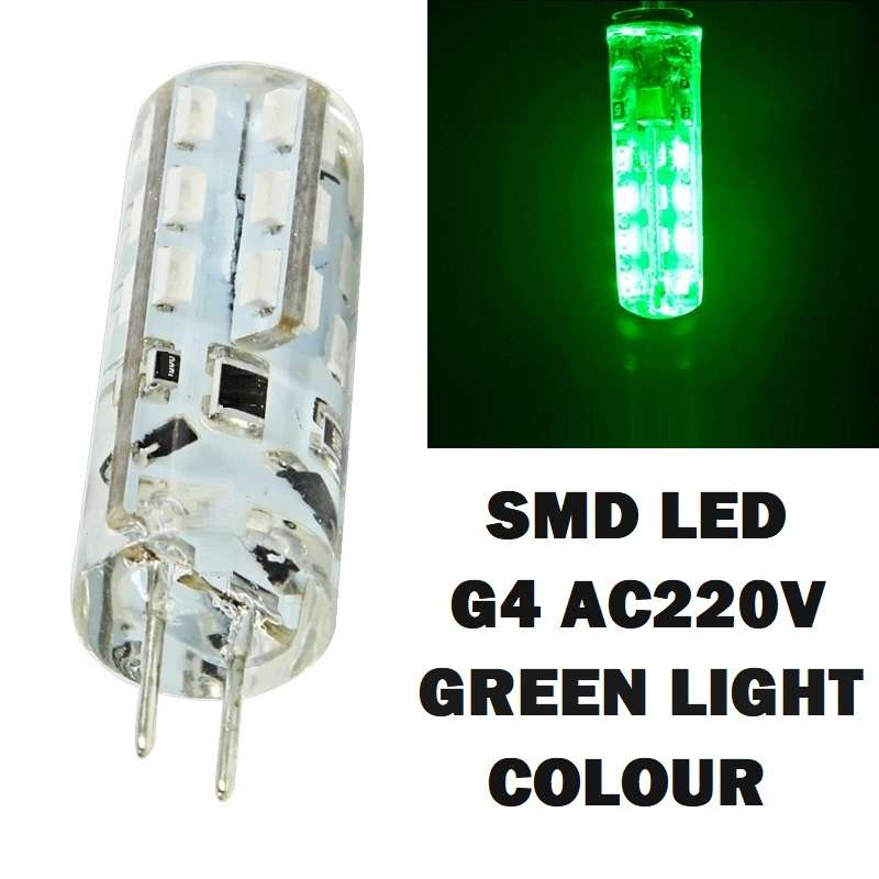 Green G4 LED Capsules, Lamps, Globes. Corn Design G4 SMD LED Light Bulbs AC220V. Collections Allowed