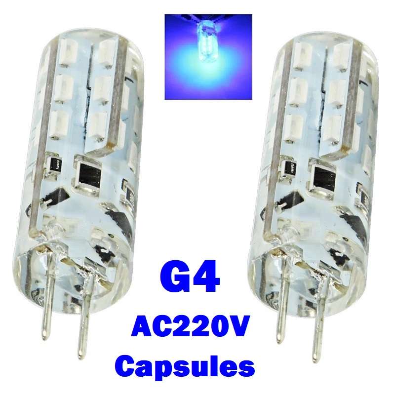 G4 SMD LED Light Bulbs AC220V Blue G4 LED 3W Corn Design Capsules Lamps Globes. Collections Allowed.