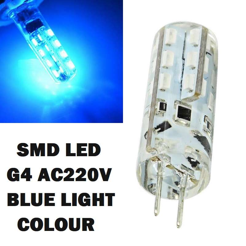 G4 SMD LED Light Bulbs AC220V Blue G4 LED 3W Corn Design Capsules Lamps Globes. Collections Allowed.