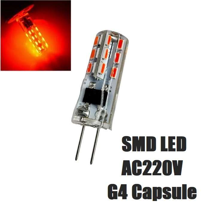 Corn Design G4 SMD LED Capsules, Lamps, Globes. Red G4 LED AC220V Light Bulbs. Collections Allowed.