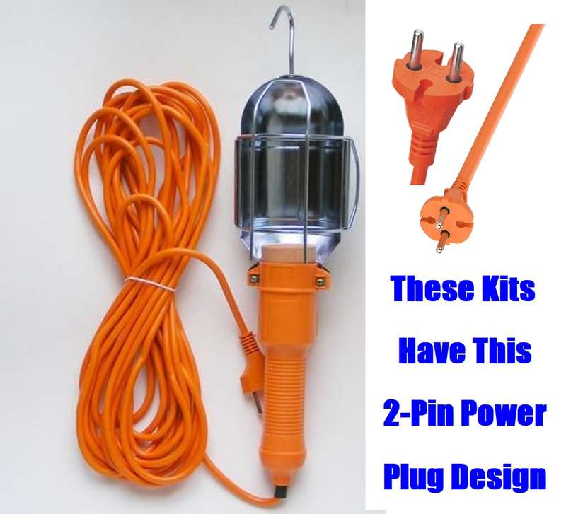 Portable Electric Hand Held Heavy Duty Lamp with Extension Cable plus LED Bulb. Collections Allowed.