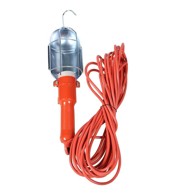 Portable Electric Hand Held Heavy Duty Lamp with Extension Cable plus LED Bulb. Collections Allowed.