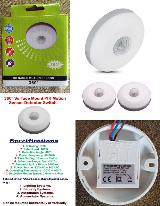 Clearance Special Offer On Infrared Motion Sensor PIR 360° Detection Range 220V. Collections Allowed