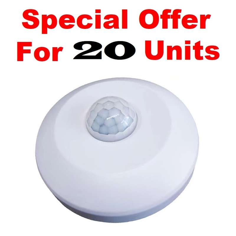 20 Packs Of Surface Mount 360° PIR Motion Sensor Detector / Switch AC220~240V. Collections Allowed.