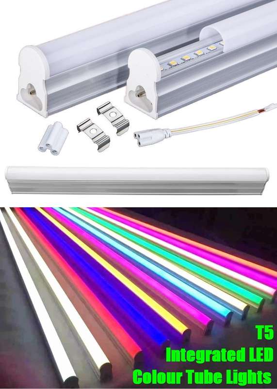 T5 Integrated LED Tube Lights, Complete With Brackets & Fittings 4ft 120cm 1.2m. Collections Allowed