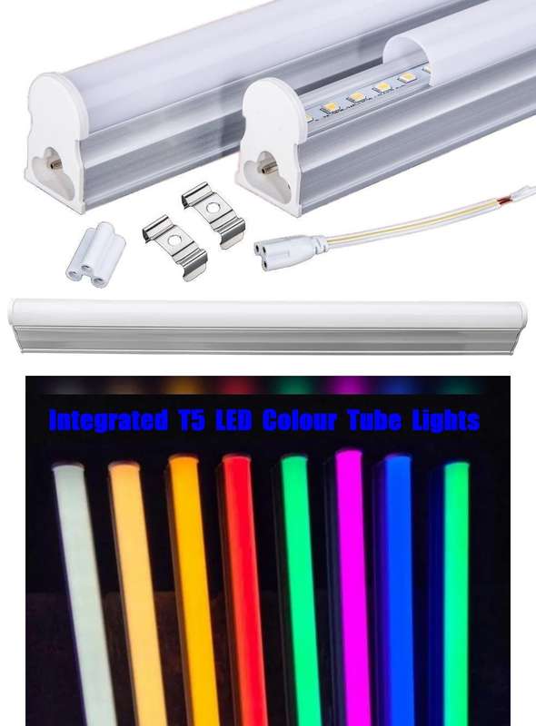 T5 Integrated LED Tube Lights, Complete With Brackets & Fittings 4ft 120cm 1.2m. Collections Allowed