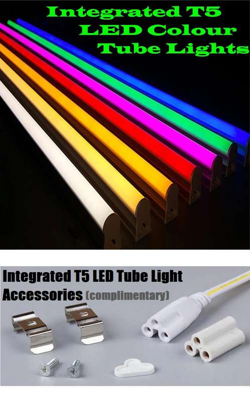 2ft 600mm 60cm T5 Integrated LED Tube Lights, Complete With Brackets & Fittings. Collections Allowed