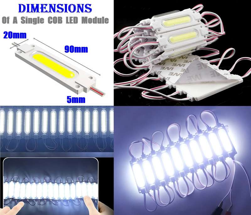 Giant Cool White COB LED Light Modules. Waterproof Injection Moulded with Lens. Collections Allowed.