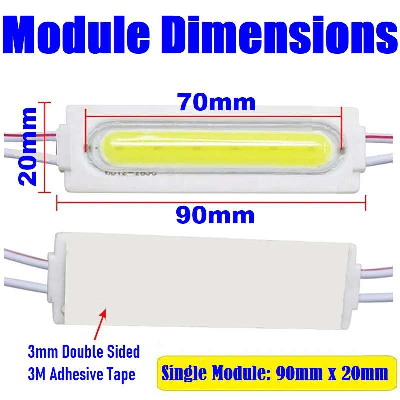 Giant Cool White COB LED Light Modules. Waterproof Injection Moulded with Lens. Collections Allowed.