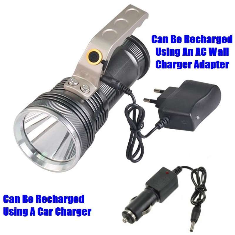Multifunctional Rechargeable LED High Power Searchlight Emergency Torch. Collections Are Allowed.