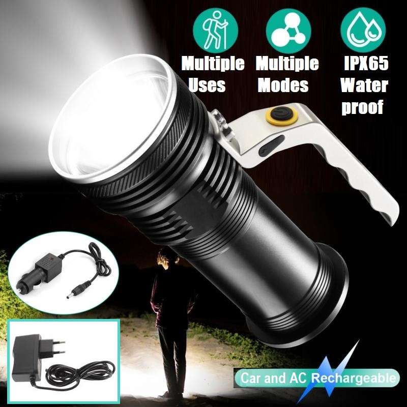 Multifunctional Rechargeable LED High Power Searchlight Emergency Torch. Collections Are Allowed.