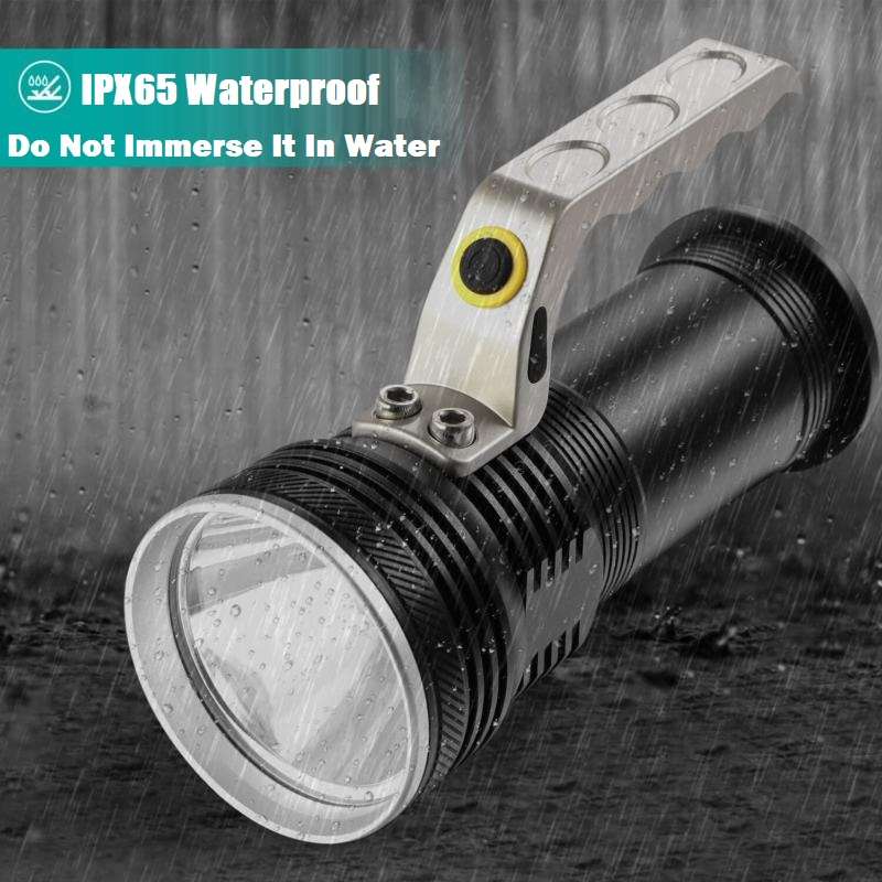 Multifunctional Rechargeable LED High Power Searchlight Emergency Torch. Collections Are Allowed.